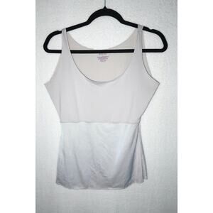 Spanx Hide & Sleek Cami Silver Gray Undershirt Tummy Slimming Tank Large